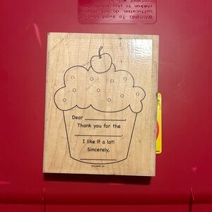 Thank You Cupcake Rubber Stamp
